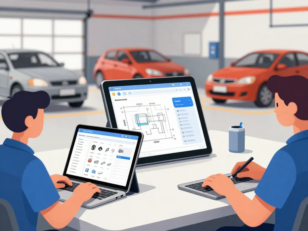 Atelier digitalisé avec tablettes Autossimo