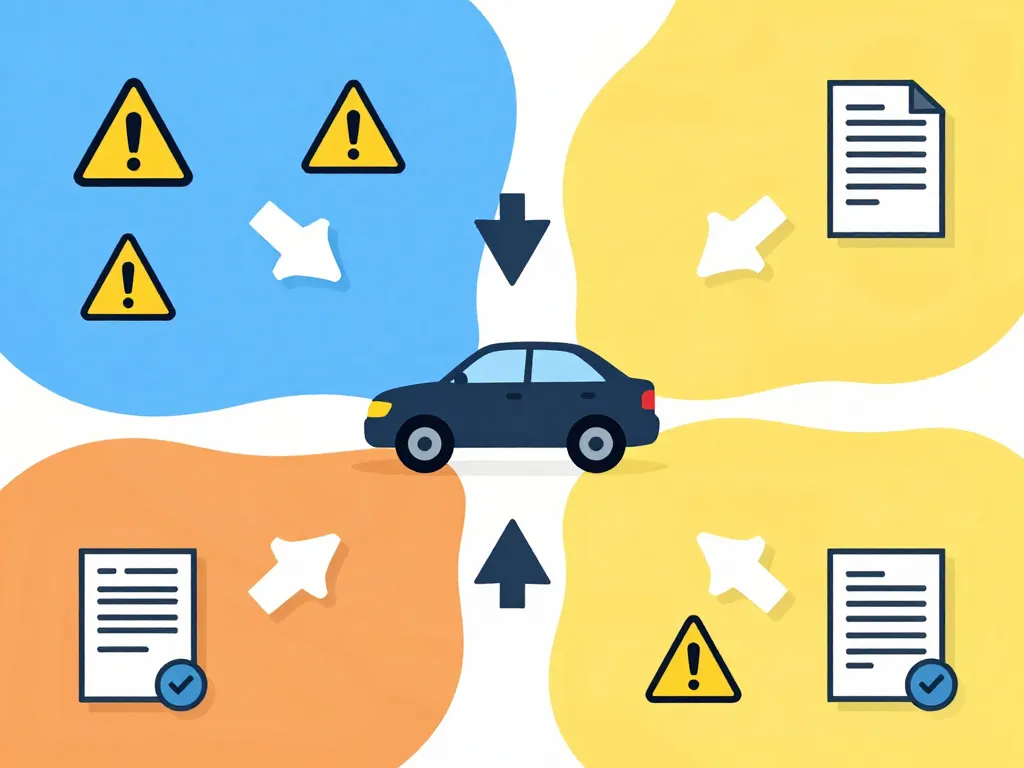 Diagramme défault d'assurance voiture risques sanctions