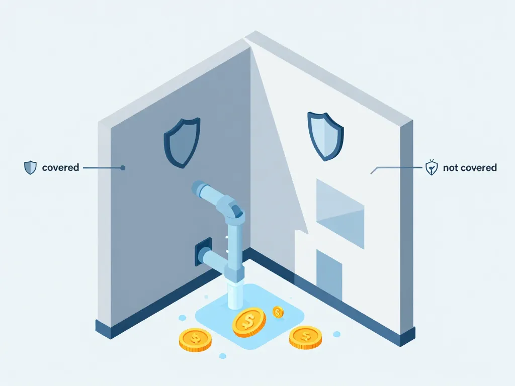 schéma prise en charge fuite d'eau dans un mur assurance