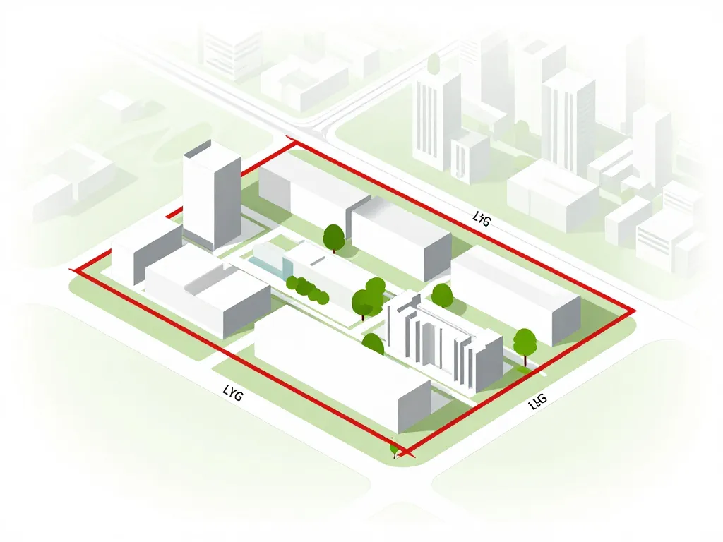 un plan de masse coté dans les 3 dimensions schéma explicatif