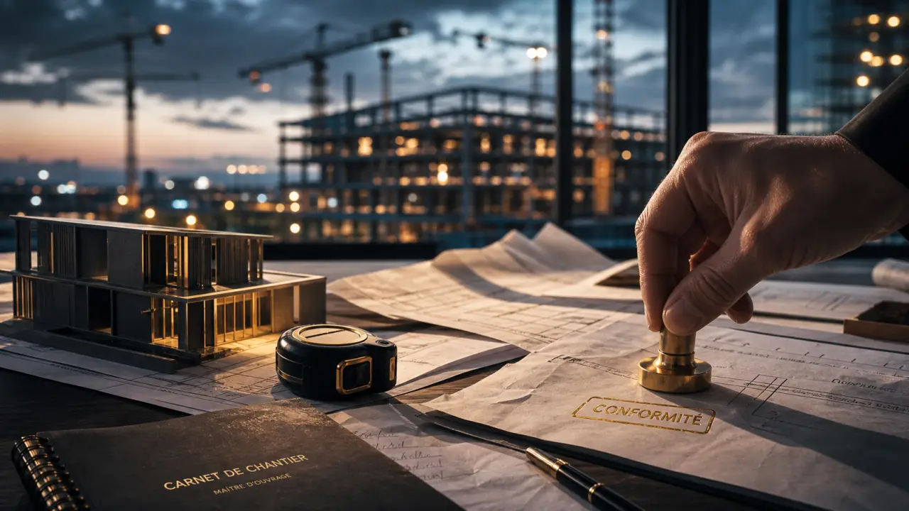 Construction immobilier entreprise : chantier et plans conformes