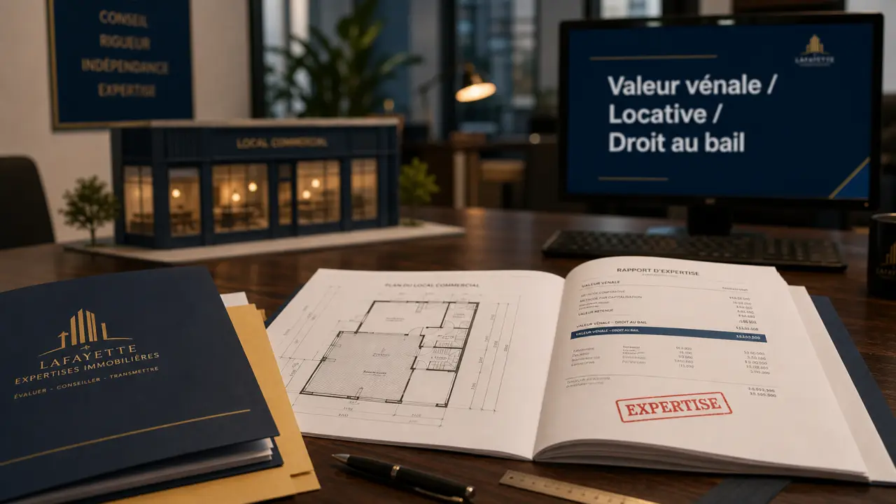 Expertise local commercial : valeurs vénale, locative, droit au bail, fonds de commerce
