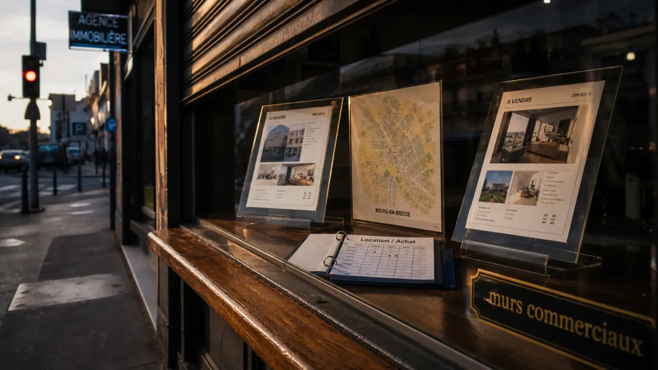 local commercial bourg en bresse : vitrine et annonces immobilières