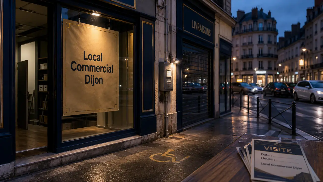 Local commercial Dijon avec vitrine et bail 9 ans