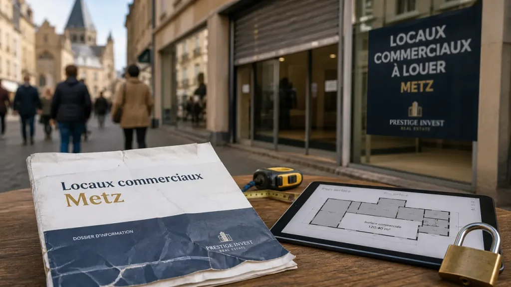 Local commercial Metz : vitrine en rue passante, normes ERP et loyer