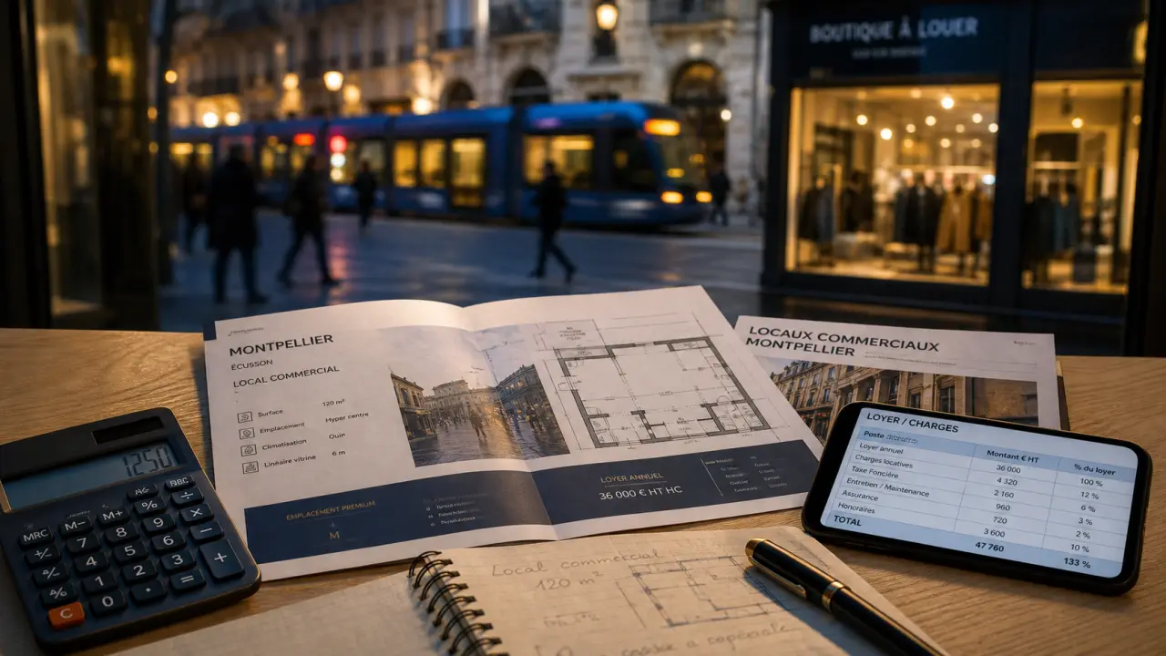 Local commercial Montpellier : plans et loyers, centre-ville, Port Marianne, Garosud