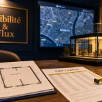 Location local commercial Bordeaux : plan et loyer dans une agence immobilière