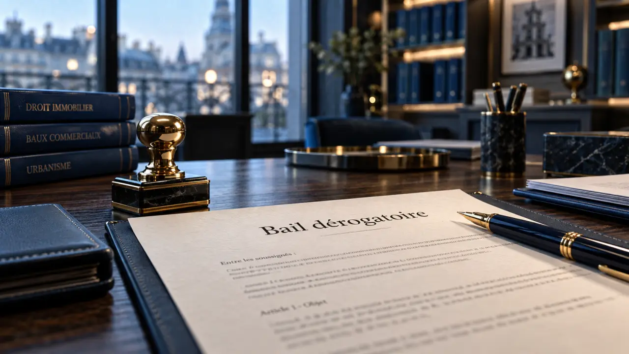 Bail commercial dérogatoire : contrat signé en agence immobilière