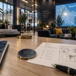 Coworking paris 1 premium près du Louvre : hall et postes de travail