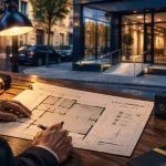 Local commercial Toulouse : agent immobilier, plan et stationnement visible